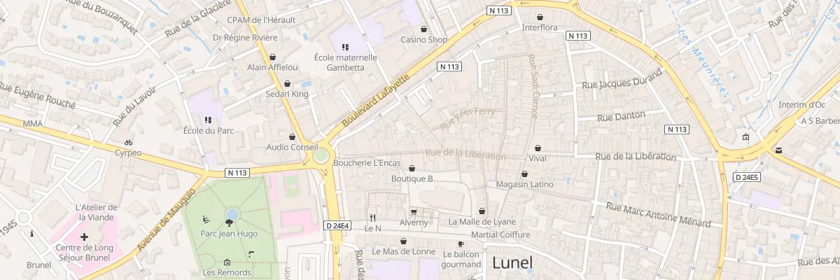 Plan du 98 Rue de la Libération à Lunel