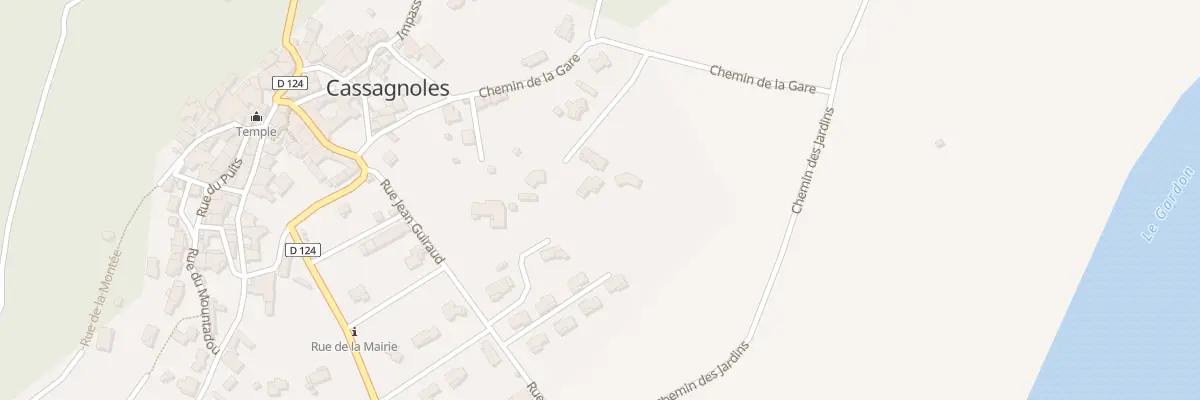 Plan du 256D Che de la Gare à Cassagnoles