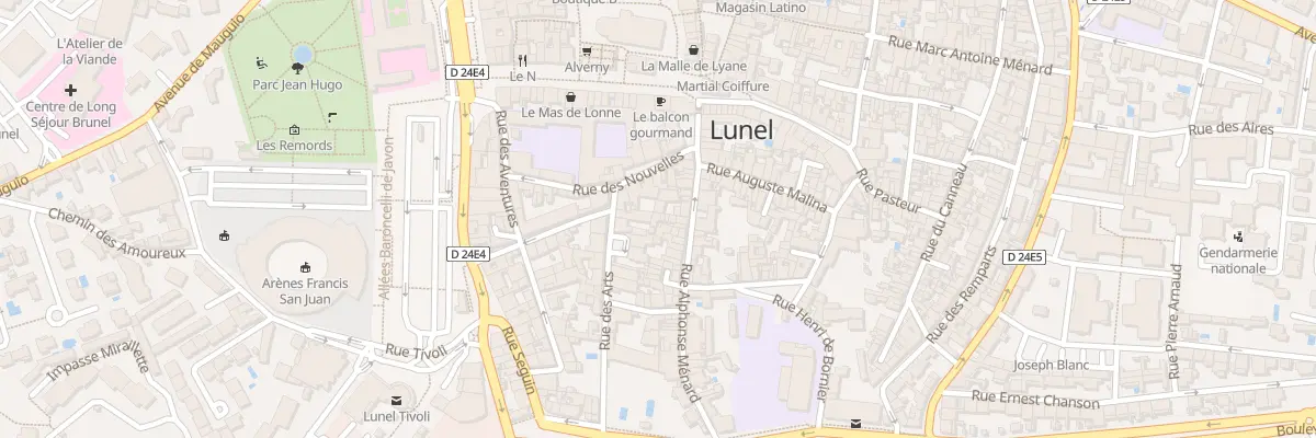 Plan du 99 Rue Alphonse Menard à Lunel