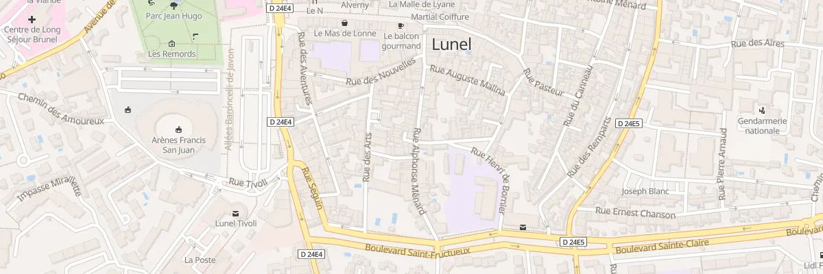 Plan du 45 Rue Alphonse Menard à Lunel
