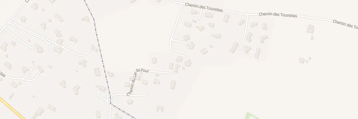 Plan du 1871 Che des Tourettes à Méjannes-lès-Alès