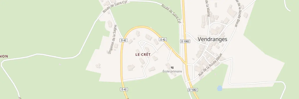 Plan du 5545 Le Cret à Vendranges