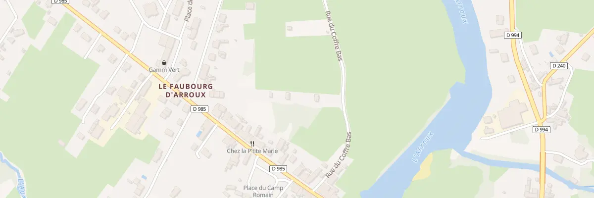 Plan du 5909 Rue du Coffre Bas à Toulon-sur-Arroux