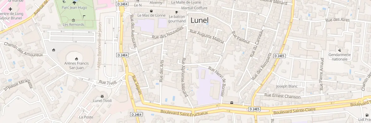 Plan du 136 Rue Alphonse Menard à Lunel
