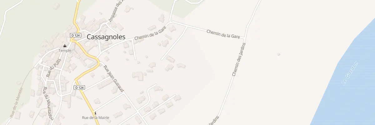 Plan du 256I Che de la Gare à Cassagnoles