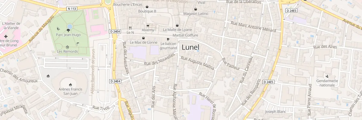 Plan du 50 Rue Alphonse Menard à Lunel