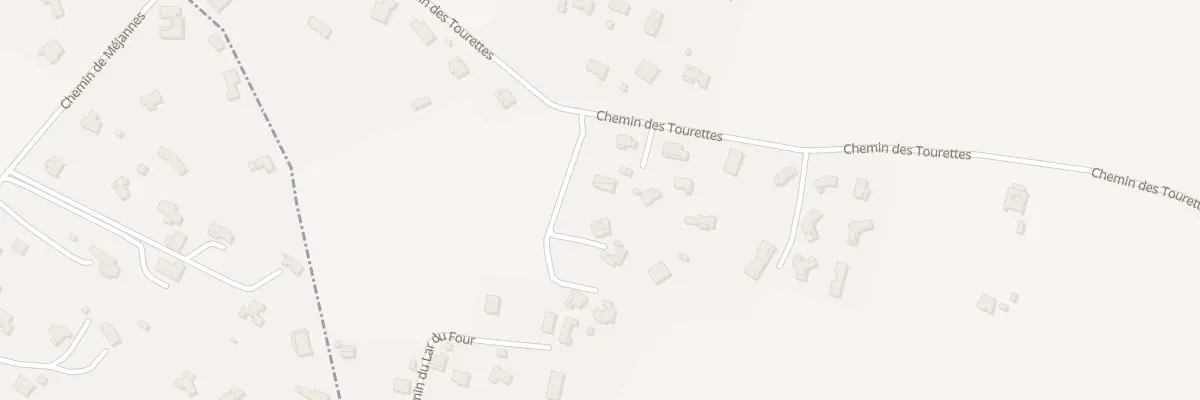 Plan du 1809 Che des Tourettes à Méjannes-lès-Alès