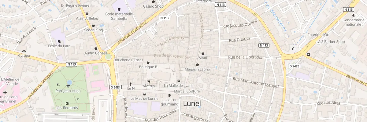 Plan du 183 Rue de la Libération à Lunel