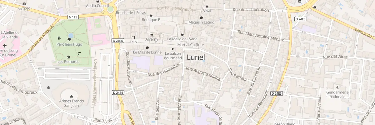 Plan du 34 Rue Alphonse Menard à Lunel