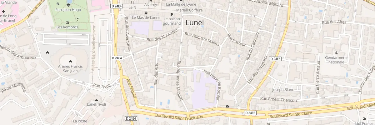 Plan du 20T Rue Alphonse Menard à Lunel