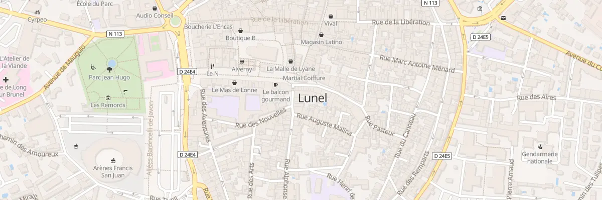 Plan du 26 Rue Alphonse Menard à Lunel