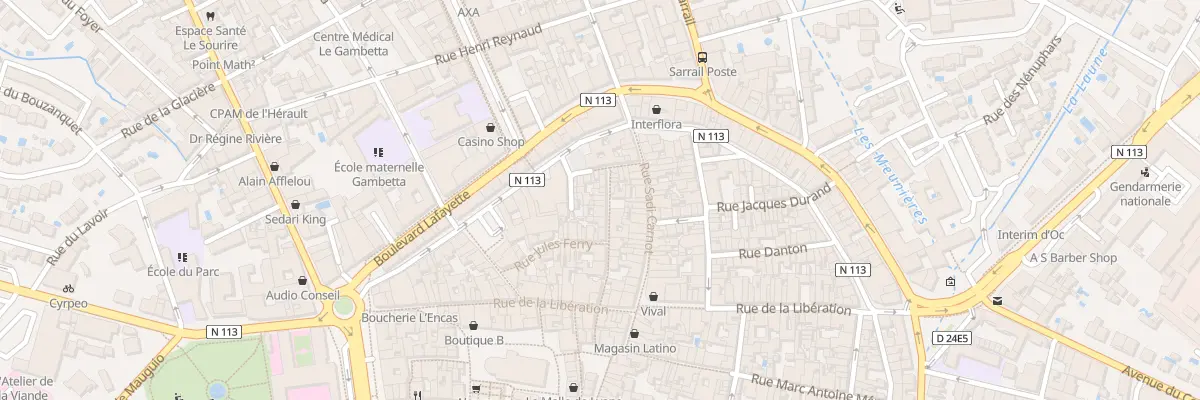 Plan du 92 Rue de la Paix à Lunel