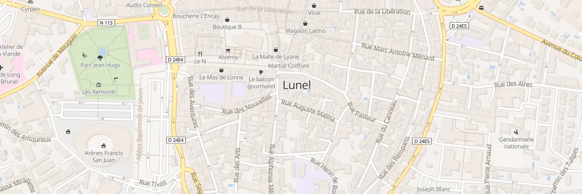 Plan du 18 Rue Auguste Malinas à Lunel