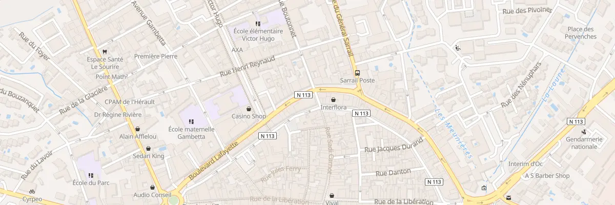 Plan du 223 Bd Lafayette à Lunel