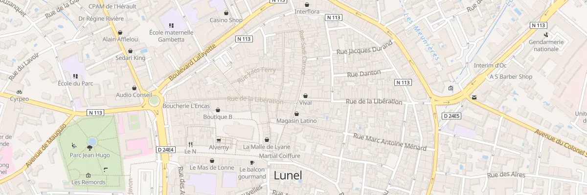 Plan du 212 Rue de la Libération à Lunel