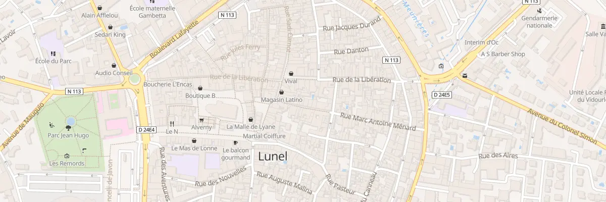 Plan du 36 Rue Marc Antoine Menard à Lunel