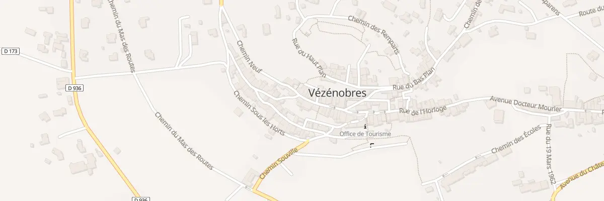 Plan du 1 Rue des Maisons Romanes à Vézénobres