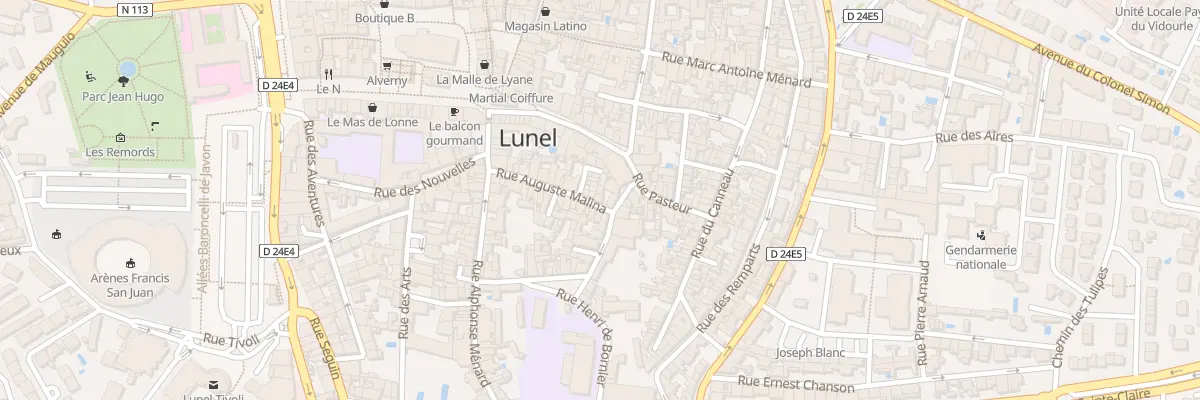 Plan du 100 Rue Auguste Malinas à Lunel