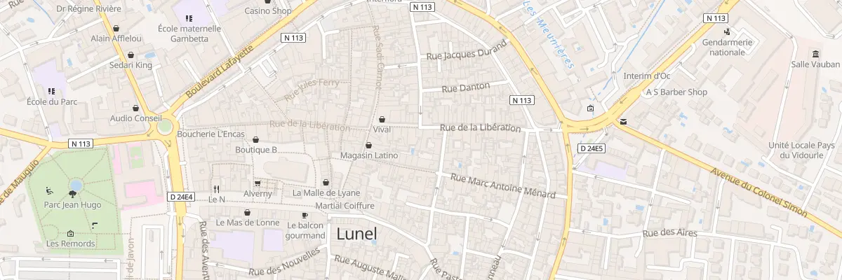 Plan du 289 Rue de la Libération à Lunel