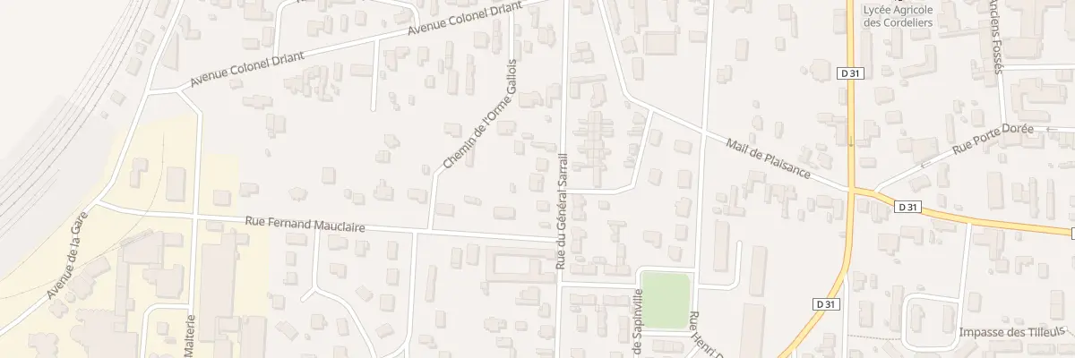 Plan du 16 Rue General Sarrail à Arcis-sur-Aube