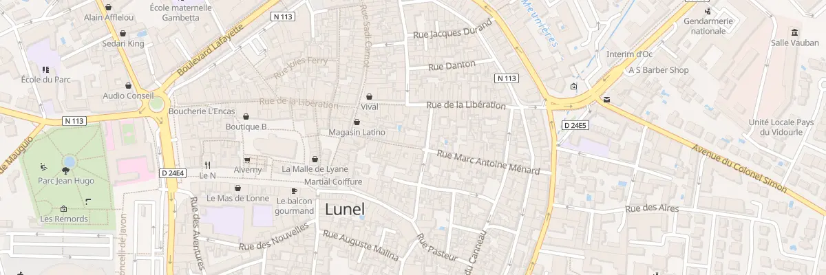 Plan du 80 Rue Marc Antoine Menard à Lunel