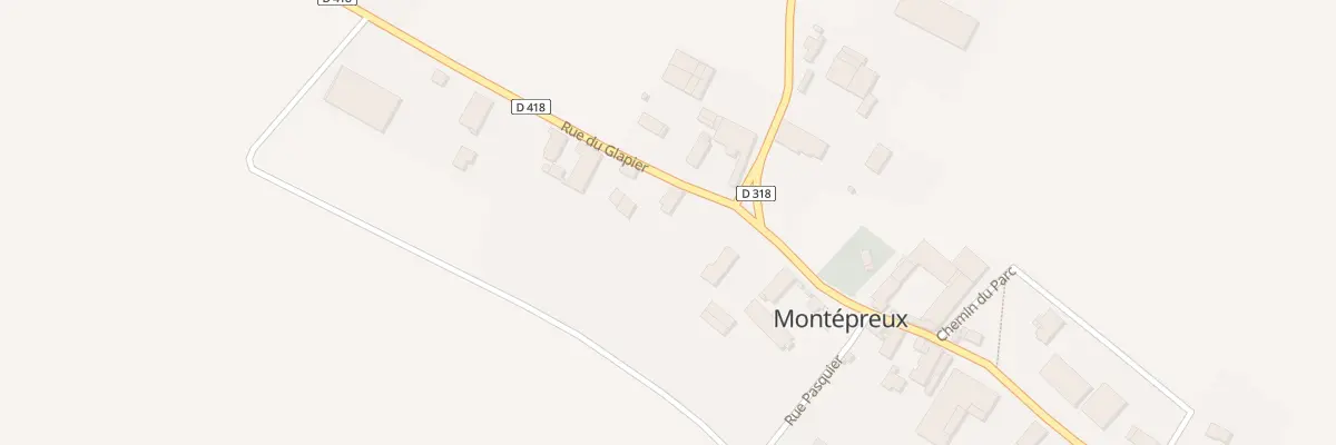 Plan du 3 Rue du Glapier à Montépreux