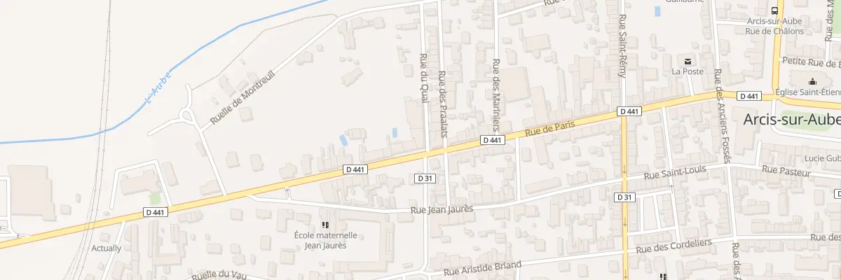 Plan de la Rue du Quai à Arcis-sur-Aube