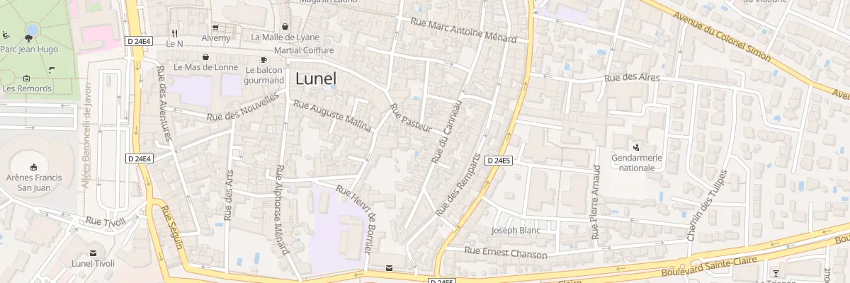 Plan du 13 Rue Pasteur à Lunel