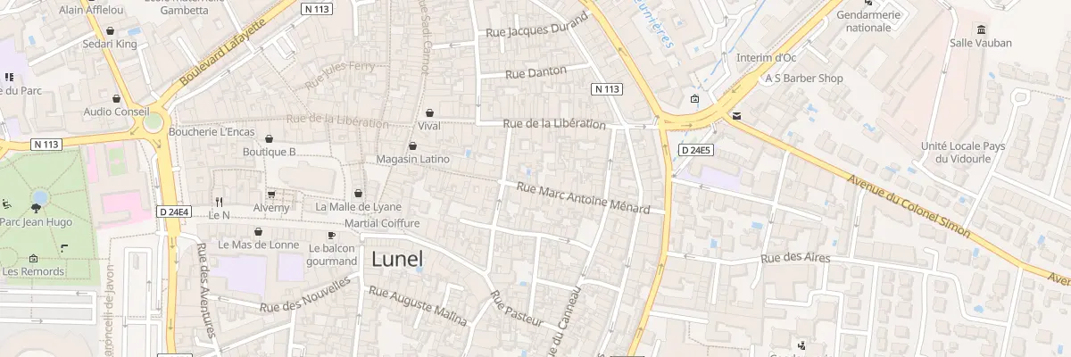 Plan du 124 Rue Marc Antoine Menard à Lunel