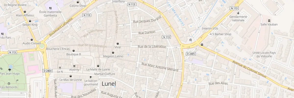 Plan du 347 Rue de la Libération à Lunel