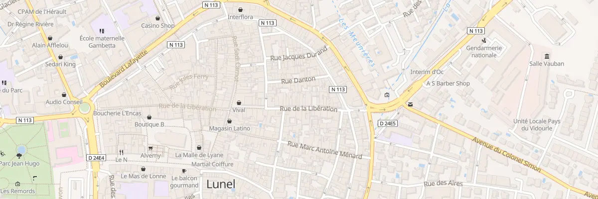 Plan du 348 Rue de la Libération à Lunel