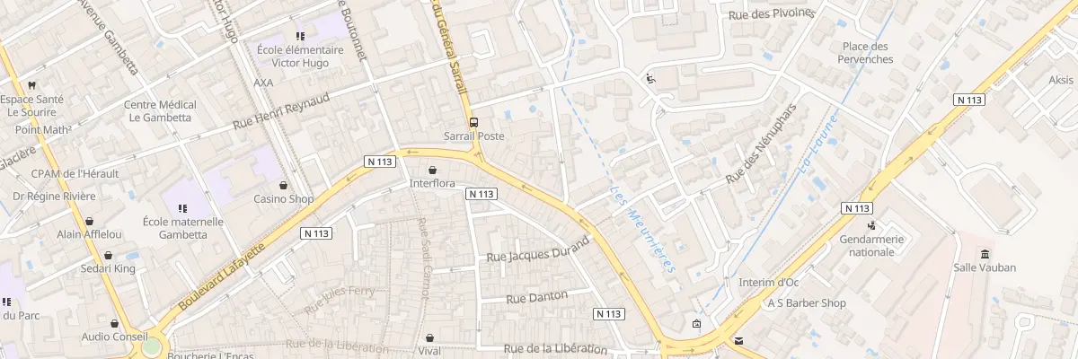 Plan du 54 Bd de Strasbourg à Lunel