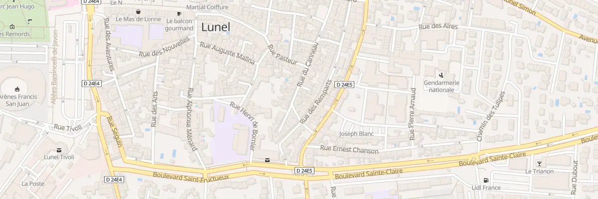 Plan du 184 Rue du Canneau à Lunel