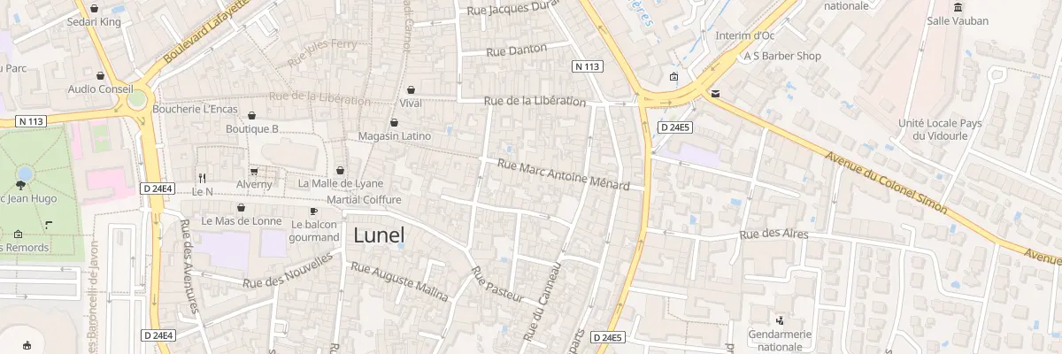 Plan du 143 Rue Marc Antoine Menard à Lunel