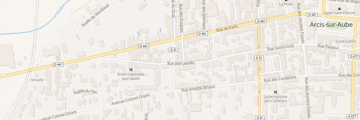 Plan du 38 Rue Jean Jaurès à Arcis-sur-Aube