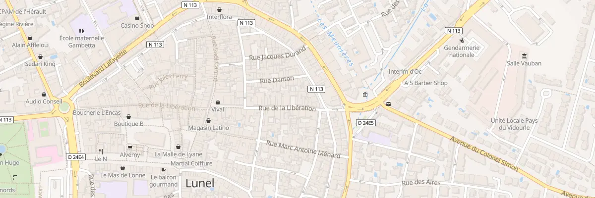 Plan du 386 Rue de la Libération à Lunel