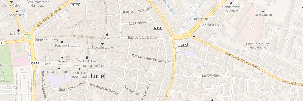 Plan du 26 Rue Chevalier de la Barre à Lunel