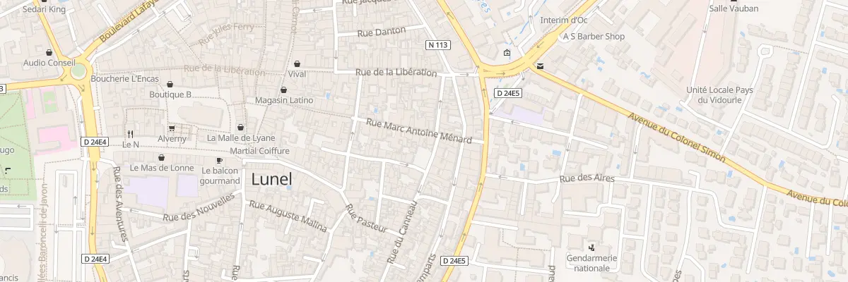 Plan du 183 Rue Marc Antoine Menard à Lunel