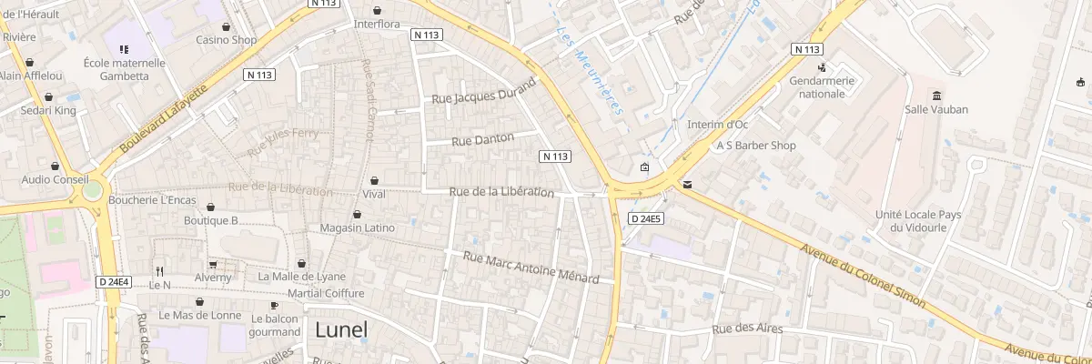 Plan du 408 Rue de la Libération à Lunel