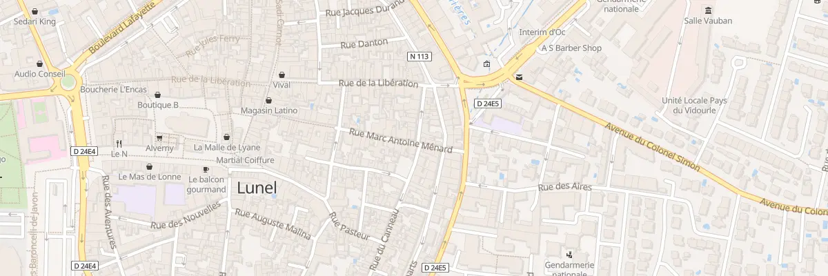 Plan du 186 Rue Marc Antoine Menard à Lunel