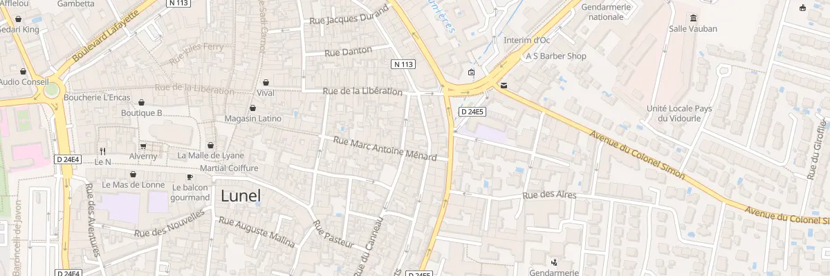 Plan du 17 Rue Chevalier de la Barre à Lunel