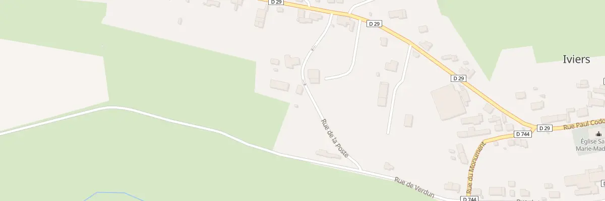 Plan du 3 Rue de la Poste à Iviers