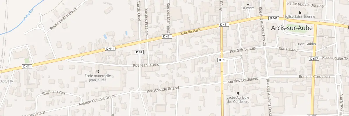 Plan du 20 Rue Jean Jaurès à Arcis-sur-Aube