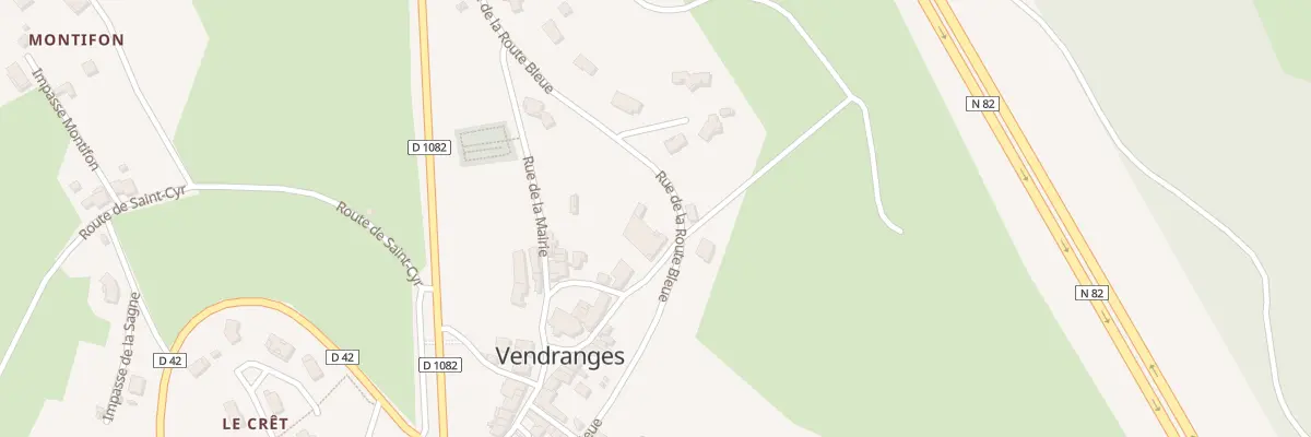 Plan du 11 Rue de la Route Bleue à Vendranges
