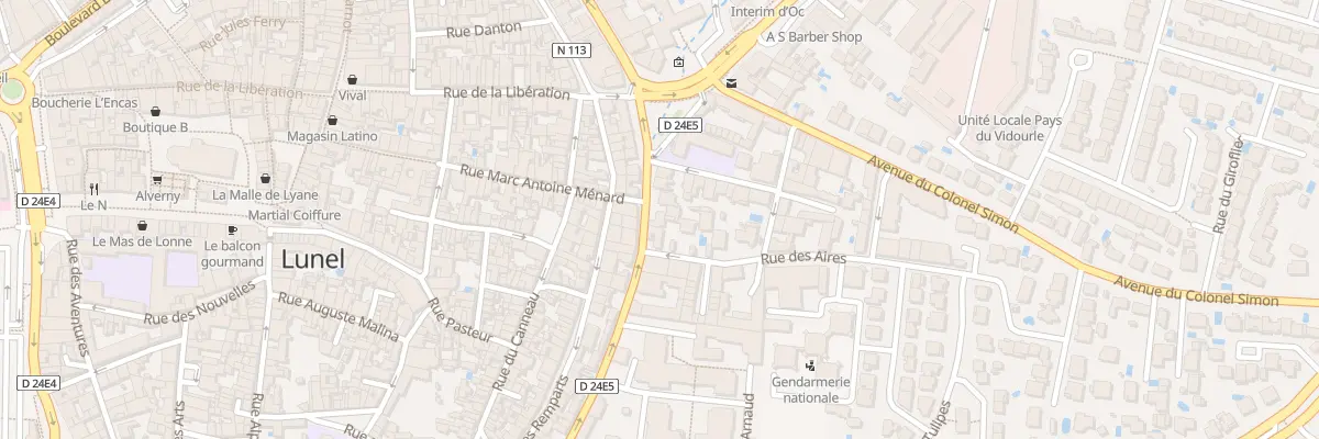 Plan du 92 Bd Louis Blanc à Lunel