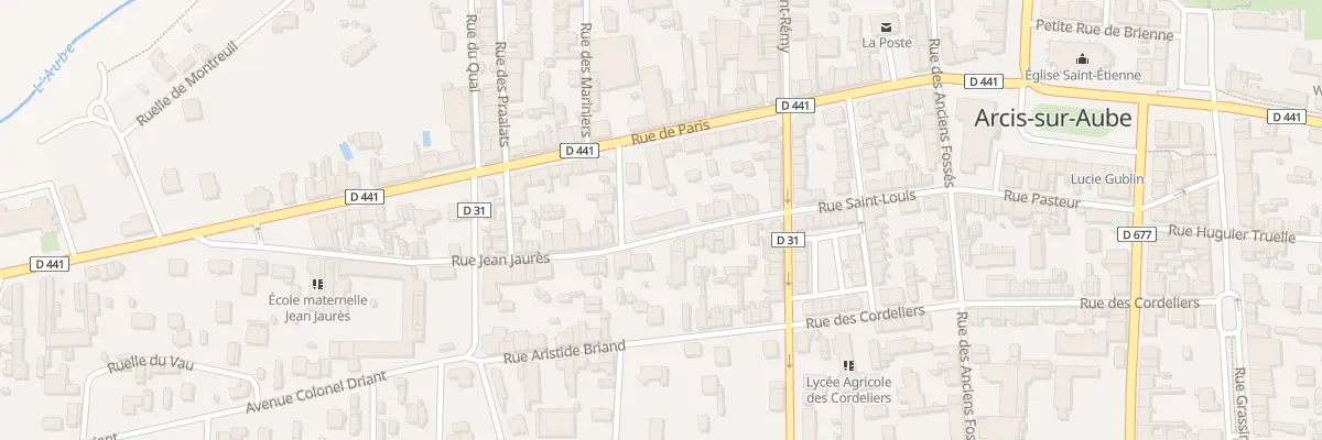 Plan du 16 Rue Jean Jaurès à Arcis-sur-Aube