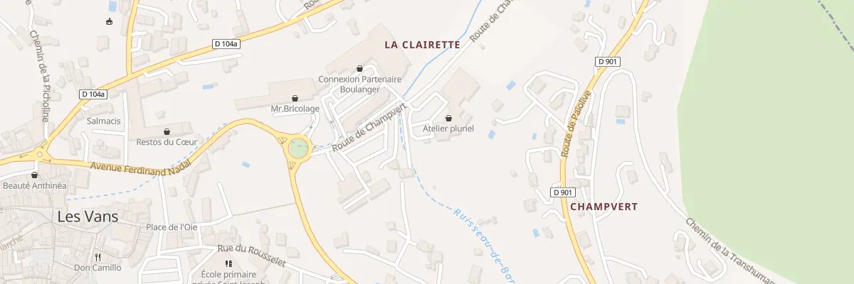 Plan du 140 Che de Champvert aux Vans