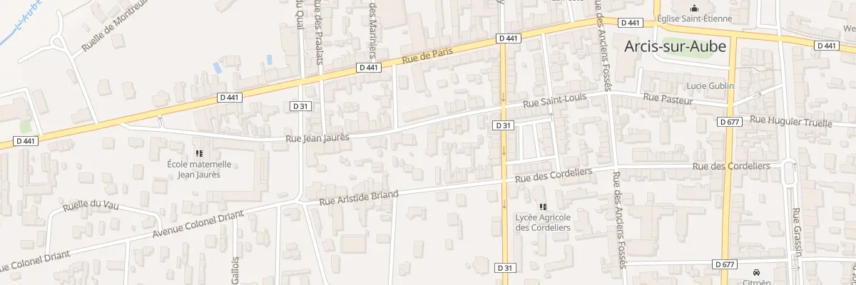 Plan du 21 Rue Jean Jaurès à Arcis-sur-Aube