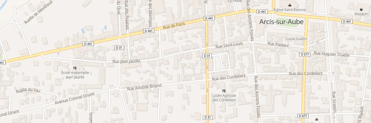Plan du 15 Rue Jean Jaurès à Arcis-sur-Aube