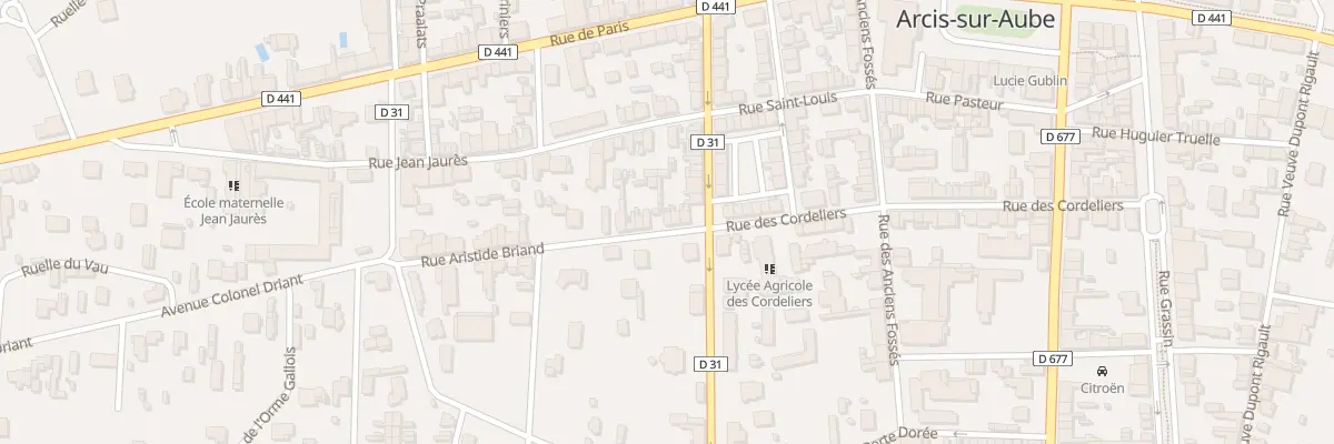 Plan du 6 Rue Aristide Briand à Arcis-sur-Aube